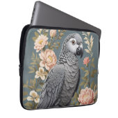 Wunderschöner afrikanischer Grau-Papagei mit elega Laptopschutzhülle (Vorne Rechts)