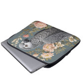 Wunderschöner afrikanischer Grau-Papagei mit elega Laptopschutzhülle (Vorne Knopf)