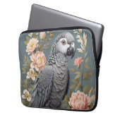 Wunderschöner afrikanischer Grau-Papagei mit elega Laptopschutzhülle (Vorderseite Links)