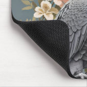 Wunderschöner afrikanischer Grau-Papagei mit elega Mousepad (Ecke)