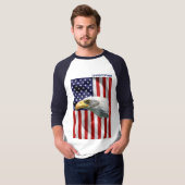 Wunderschöner amerikanischer Adler, The USA Flag, T-Shirt (Vorne ganz)