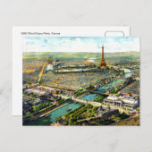 Wunderschöner antiker 1900 Pariser Panoramablick L Postkarte (Vorne/Hinten)
