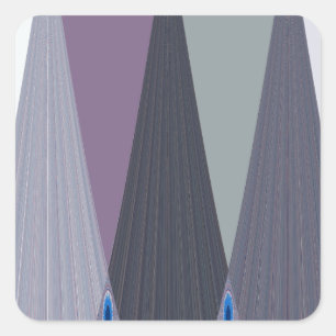 Wunderschöner atemberaubender Chevron-Design-Kunst Quadratischer Aufkleber