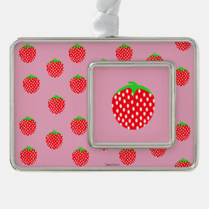 Wunderschöner Beeren-Sommer Rahmen-Ornament Silber