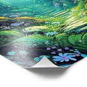 Wunderschöner bewaldeter Park Fotodruck (Ecke)