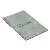 Wunderschöner blau-kupferfarbener Marmor Notizblock (Rechte Seite)