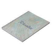 Wunderschöner blau-kupferfarbener Marmor Notizblock (Linke Seite)