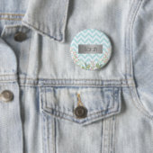 Wunderschöner blau-weißer Hintergrund, Coole Blume Button (Beispiel)