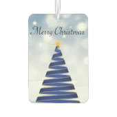 Wunderschöner Blauer Weihnachtsbaum, Schneeflocke Autolufterfrischer (Rückseite)