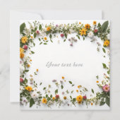 Wunderschöner Blumenrahmen Einladung (Vorderseite)
