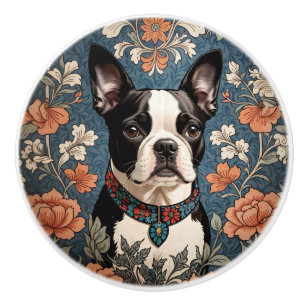 Wunderschöner Boston Terrier inspiriert von Willia Keramikknauf
