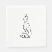 Wunderschöner Dobermann Serviette (Vorderseite)