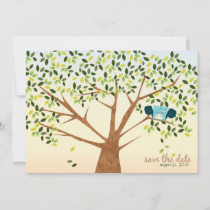Wunderschöner Eichhörnchen-Baum zum Merken des Dat Save The Date