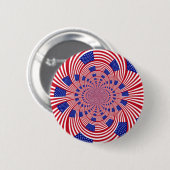Wunderschöner erstaunlicher Kaleidoskop der Flagge Button (Vorne & Hinten)