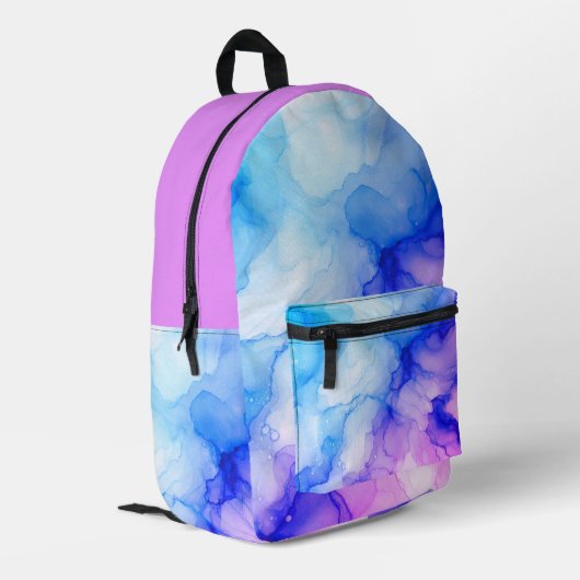 Wunderschöner farbenfroher Rucksack, einzigartig Bedruckter Rucksack (Rückseitige Ecke links)