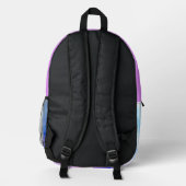 Wunderschöner farbenfroher Rucksack, einzigartig Bedruckter Rucksack (Rückseite)