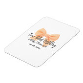 Wunderschöner Geburtstag orange Schleife Name Datu Magnet (Linke Seite)
