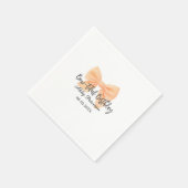 Wunderschöner Geburtstag orange Schleife Name Datu Serviette (Ecke)