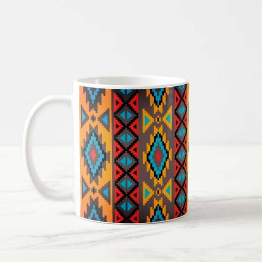 Wunderschöner geometrisch gemusterter Becher Kaffeetasse (Links)