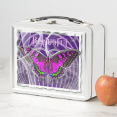 Wunderschöner Gerahmter Schmetterling "Schöner Tex Metall Brotdose (Beispiel)