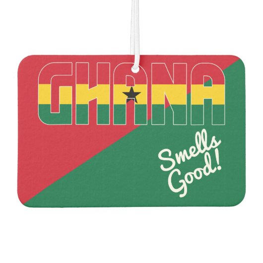 Wunderschöner Ghana-Flag Luftverbesserer Autolufterfrischer (Vorderseite)