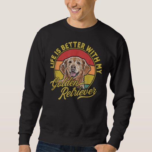 Wunderschöner Golden Retriever Dog Sweatshirt (Vorderseite)