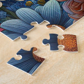 Wunderschöner Goldendoodle-Hund mit Blumen Puzzle (Seite)