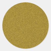 Wunderschöner, gürtelgelber Glitzer Runder Aufkleber (Vorderseite)