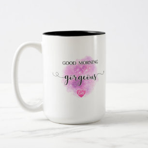 Wunderschöner Guten-Morgen-Becher zum Jahrestag fü Zweifarbige Tasse