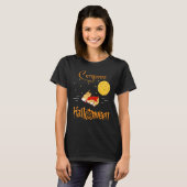Wunderschöner Halloween-Corgi mit fliegendem Vampi T-Shirt (Vorne ganz)