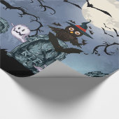 Wunderschöner Halloween-Friedhof mit einer Schüsse Geschenkpapier (Ecke)