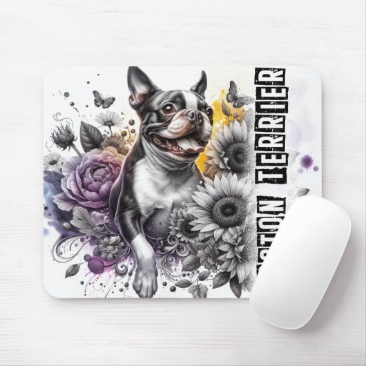 Wunderschöner Hundehund/Boston Terrier Dog Mousepad (Mit Mouse)
