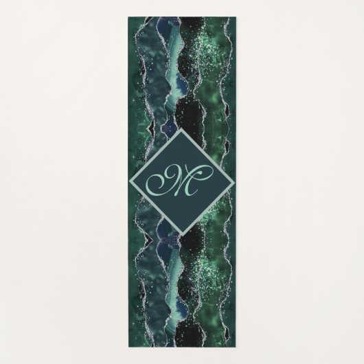 Wunderschöner Individuelle Name Blue Green Agate R Yogamatte (Vorderseite)