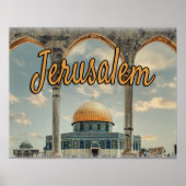 Wunderschöner Jerusalem-Dom des Rock-Designs Poster (Vorne)