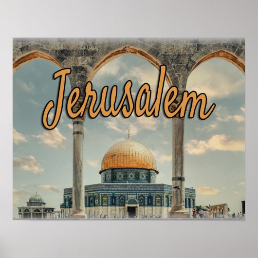 Wunderschöner Jerusalem-Dom des Rock-Designs Poster (Vorne)