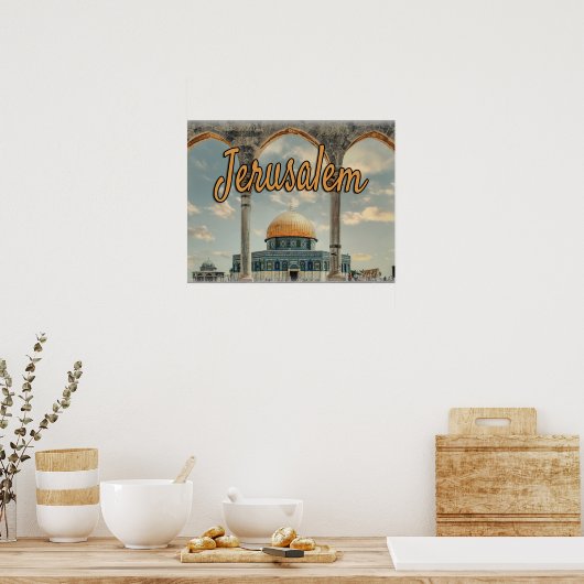 Wunderschöner Jerusalem-Dom des Rock-Designs Poster (Küche)
