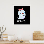 Wunderschöner lustiger Mädchen-Halloween-Geist-Wor Poster (Küche)