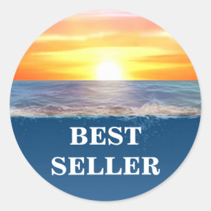 Wunderschöner Ozean-Sonnenaufgang Bestseller Runder Aufkleber