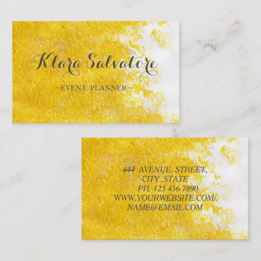 Wunderschöner perfekter Wundergelber Visitenkarte (Vorne/Hinten)