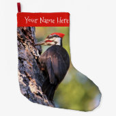 Wunderschöner Pileated Woodpecker auf dem Baum Großer Weihnachtsstrumpf (Vorderseite)