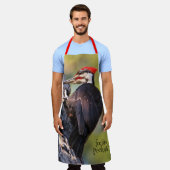 Wunderschöner Pileated Woodpecker auf dem Baum Schürze (Getragen)