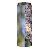 Wunderschöner Pileated Woodpecker auf dem Baum Thermosbecher (Rückseite)