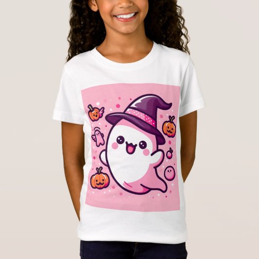 👻 🎀 wunderschöner Pinkoween T - Shirt für Girls! (Vorderseite)