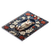 Wunderschöner Possum William Morris inspirierte Bl Notizblock (Linke Seite)