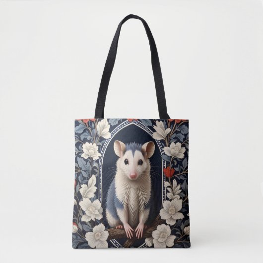 Wunderschöner Possum William Morris inspirierte Bl Tasche (Vorderseite)