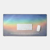 Wunderschöner Regenbogen in den Wolken Schreibtischunterlage (Tastatur & Maus)