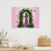 Wunderschöner rosa Elf unter dem Archway Poster dr (Küche)