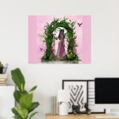 Wunderschöner rosa Elf unter dem Archway Poster dr (Heimbüro)