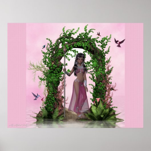 Wunderschöner rosa Elf unter dem Archway Poster dr (Vorne)