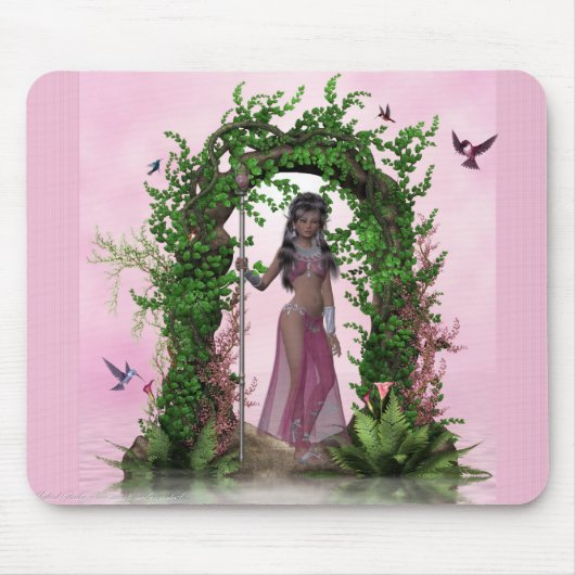 Wunderschöner rosa Elf unter der Archway Mousepad (Vorne)
